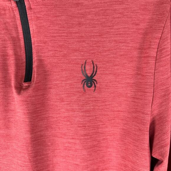 Spyder Active Quarter Zip Pullover Shirt Mens Size Small Coral - Picture 3 of 5